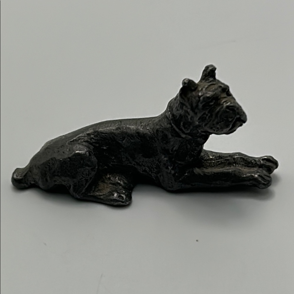 Vintage 1981 Pewter Bulldog Figurine Miniature 1.75 Inches Bull Dog - Picture 9 of 9